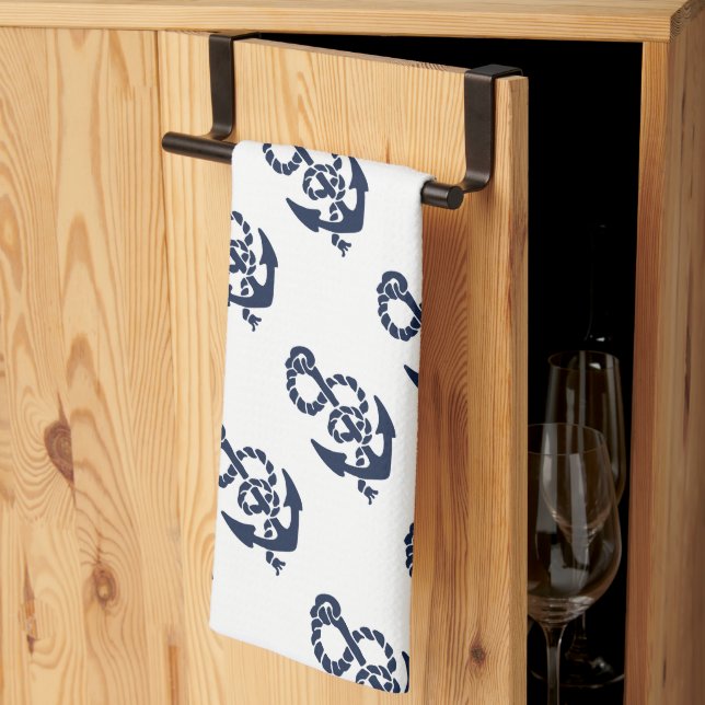 Linge De Cuisine Anchor Pattern (Pliage en tiers)
