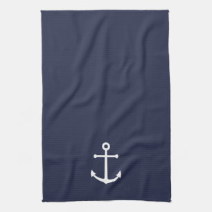 Linge De Cuisine Ancre bleue marine