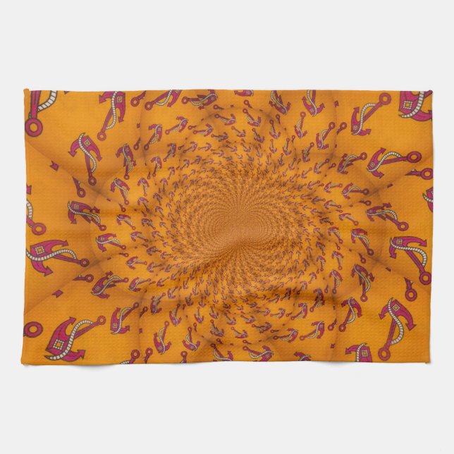 Linge De Cuisine Ancre Kaleidoscope (Horizontal)