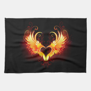 Linge De Cuisine Angel Fire Heart with Wings