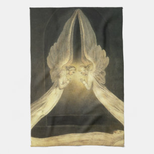 Linge De Cuisine Angels vintages survolant Jésus-Christ