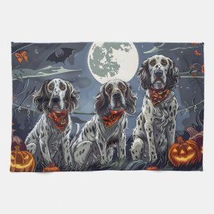 Linge De Cuisine Anglais Setter Halloween Éffrayant