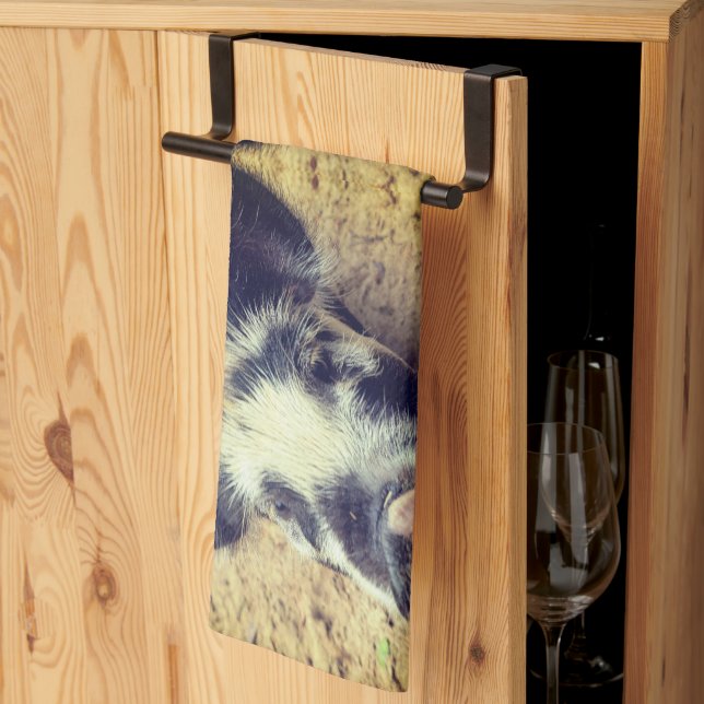 Linge De Cuisine Animal de porc (Pliage en tiers)