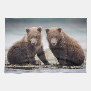 Linge De Cuisine Animaux de bébés cutest   Deux petits ours d'ours