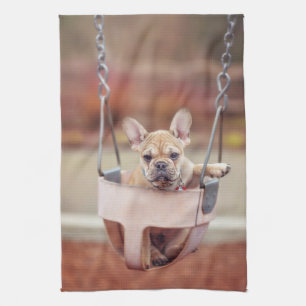 Linge De Cuisine Animaux de bébés cutest French Bulldog Playgroun