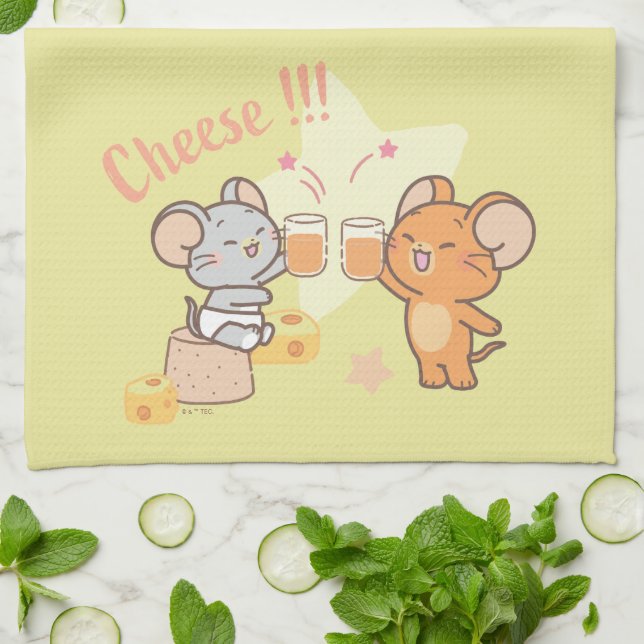 Linge De Cuisine Anime Tuffy et Jerry Cheese au fromage (Plié)