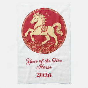 Linge De Cuisine Année du Cheval 2026 Nouvel An Chinois