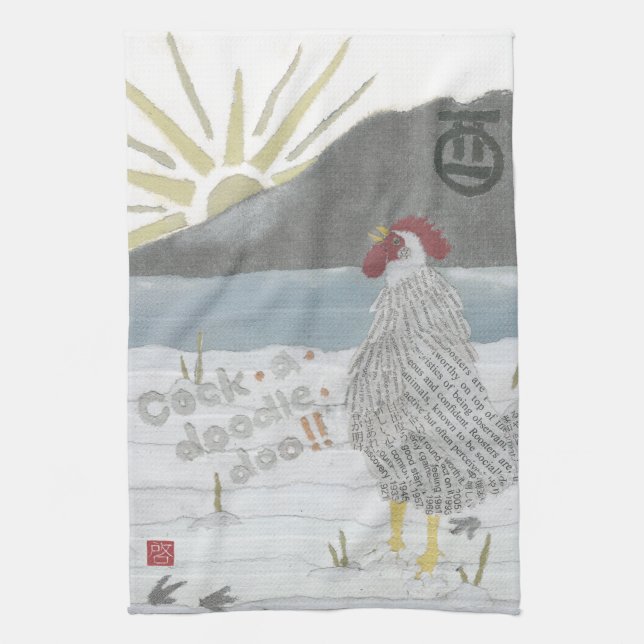 Linge De Cuisine Année du coq, coq, poulet (Vertical)