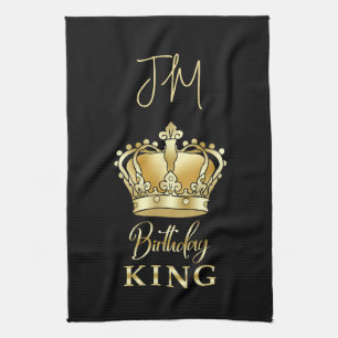 Linge De Cuisine Anniversaire King Gold Couronne reine de luxe Mono
