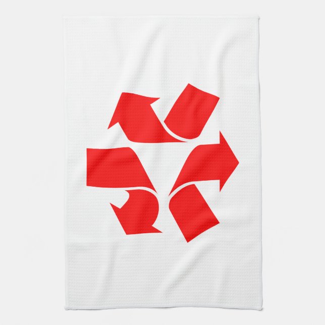 Linge De Cuisine Annuler le recyclage du symbole (Vertical)