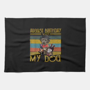 Linge De Cuisine Août Anniversaire Avec Mon Irlandais Wolfhound Dog