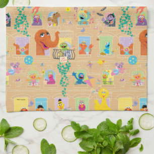 Linge De Cuisine Appartement Sesame Street Motif Windows