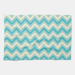 Linge De Cuisine Aqua Chevron