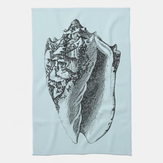 Linge De Cuisine Aqua Conch Shell (Vertical)