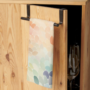 Linge De Cuisine Aquarelle Abstraite Pastel Doux