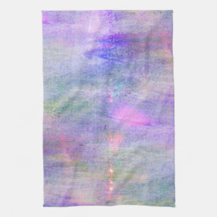 Linge De Cuisine aquarelle bleue et rose sans couture de jaune