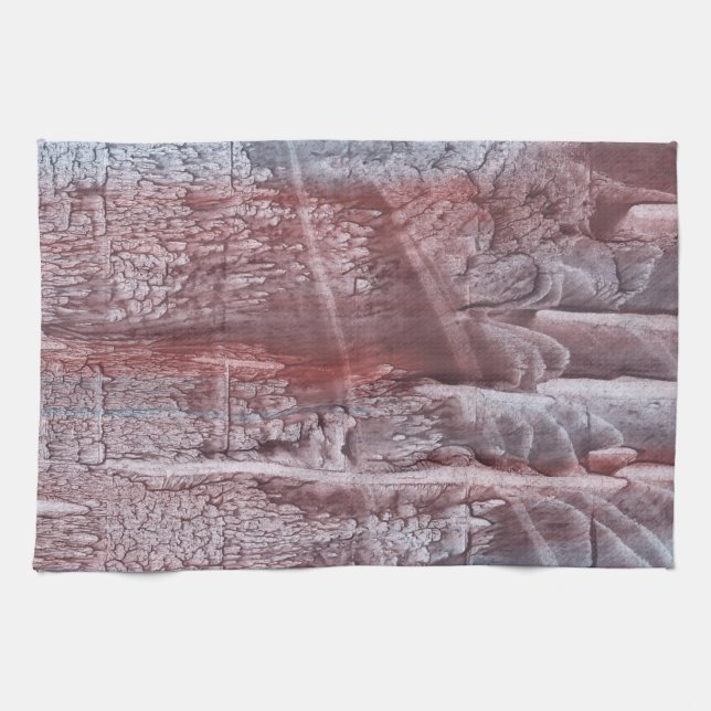 Linge De Cuisine Aquarelle bordeaux gris (Horizontal)
