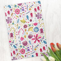 Aquarelle Botanique Fleur sauvage Peinture de haie