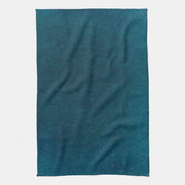 Linge De Cuisine Aquarelle de mer profonde - bleu et Aqua (Vertical)