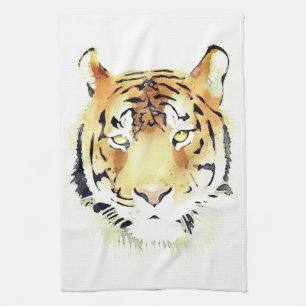 Linge De Cuisine Aquarelle de tigre