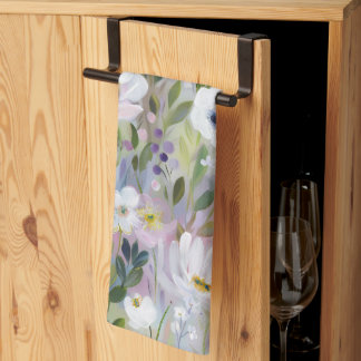 Linge De Cuisine Aquarelle Fleurie de Prairie Douce