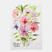 Aquarelle Floral Joli Fleurs sauvages Personnalisé