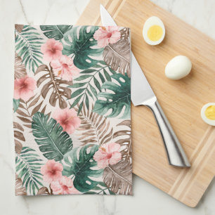 Linge De Cuisine Aquarelle moderne Boho Tropical Floral