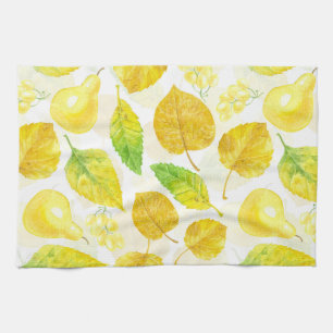 Linge De Cuisine Aquarelle motif d'automne