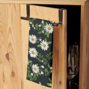 Linge De Cuisine Aquarelle sur noir