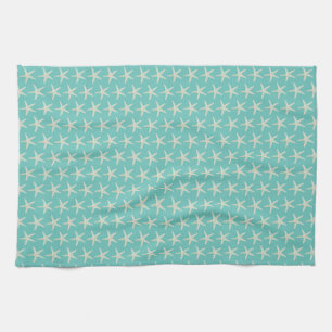 Linge De Cuisine Aquarelle turquoise poisson étoile