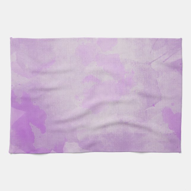 Linge De Cuisine Aquarelle violet (Horizontal)