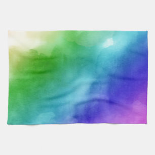 Linge De Cuisine Aquarelles Rainbow