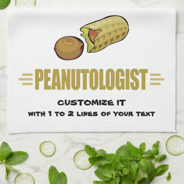 Linge De Cuisine Arachide personnalisée (Plié)