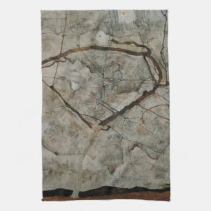 Linge De Cuisine Arbre d'automne en mouvement par Egon Schiele