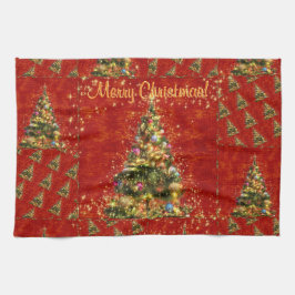 Linge De Cuisine Arbre de Noël étincelant