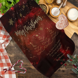 Linge De Cuisine Arbre de Noël Rouge moderne