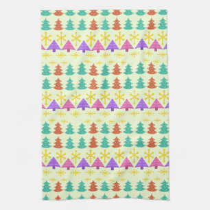 Linge De Cuisine Arbres de Noël de l'ère atomique Kitsch Lumière
