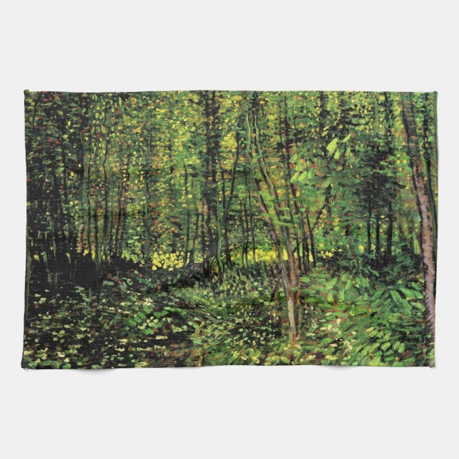 Linge De Cuisine Arbres et sous-bois par Vincent van Gogh (Horizontal)
