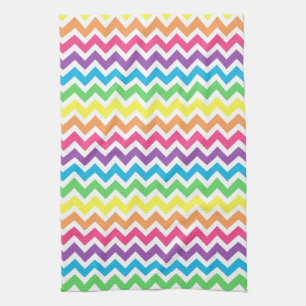 Linge De Cuisine Arc-en-ciel Chevron