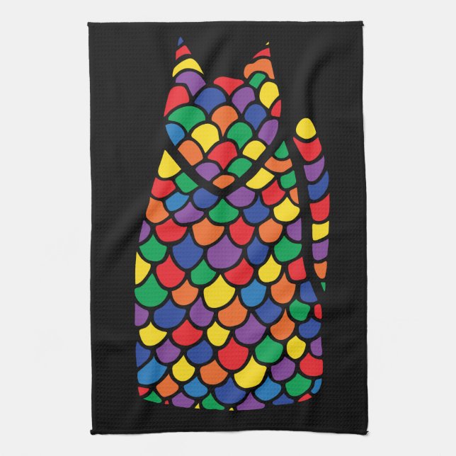 Linge De Cuisine Arc-en-ciel de Kitty (Vertical)