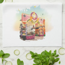 Arche de Mardi Gras Galveston, inspirée d'aquarell
