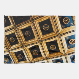 Linge De Cuisine Architecture noire et or