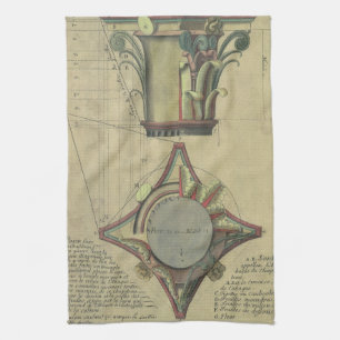 Linge De Cuisine Architecture vintage, Couronne de capital décorati