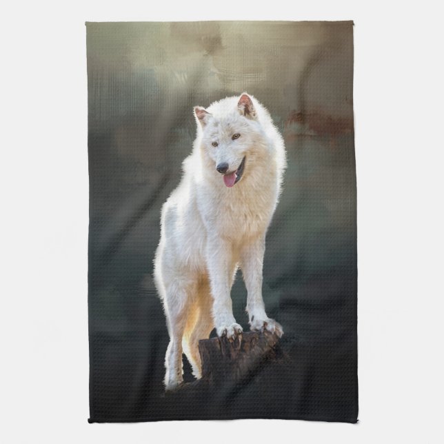 Linge De Cuisine Arctic wolf (Vertical)