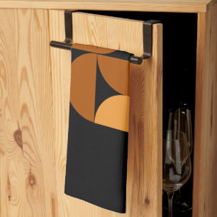 Linge De Cuisine Argile brûlée moderne du milieu du siècle et Mocha