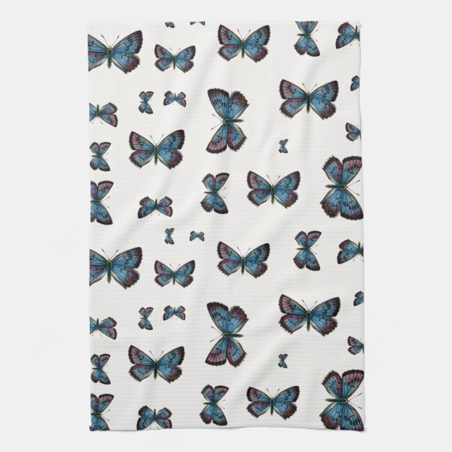 Linge De Cuisine Arion glaucopsyche - Le Grand Papillon Bleu (Vertical)