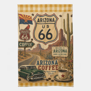 Linge De Cuisine Arizona Classic Car Coffee Americana