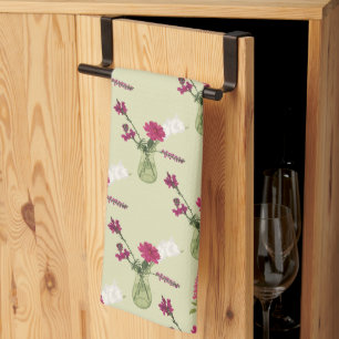 Linge De Cuisine Arrangement exotique de fleurs dans le verre