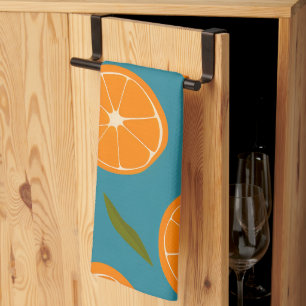 Linge De Cuisine Arrière - plan Motif Oranges de tranches