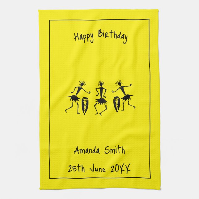 Linge De Cuisine Art africain, Bonne Danse (Vertical)